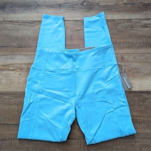 Soft Surroundings Aqua Blue Superslim Workout Leggings